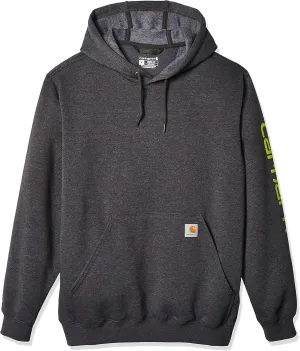 Carhartt Men's Midweight Signature Sleeve Logo Hooded Sweatshirt