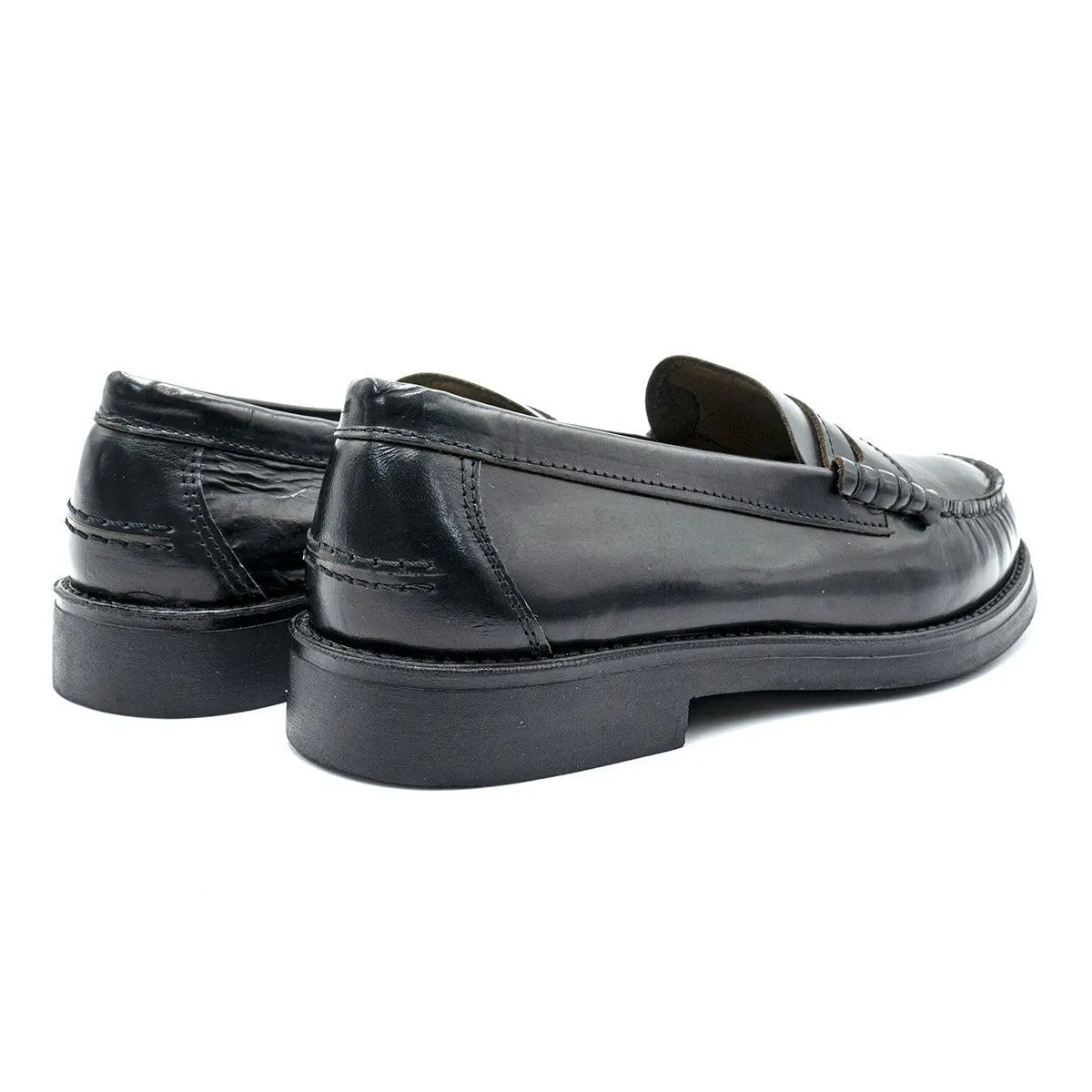 Germen Slipon Loafers Leather Black Colour For Women