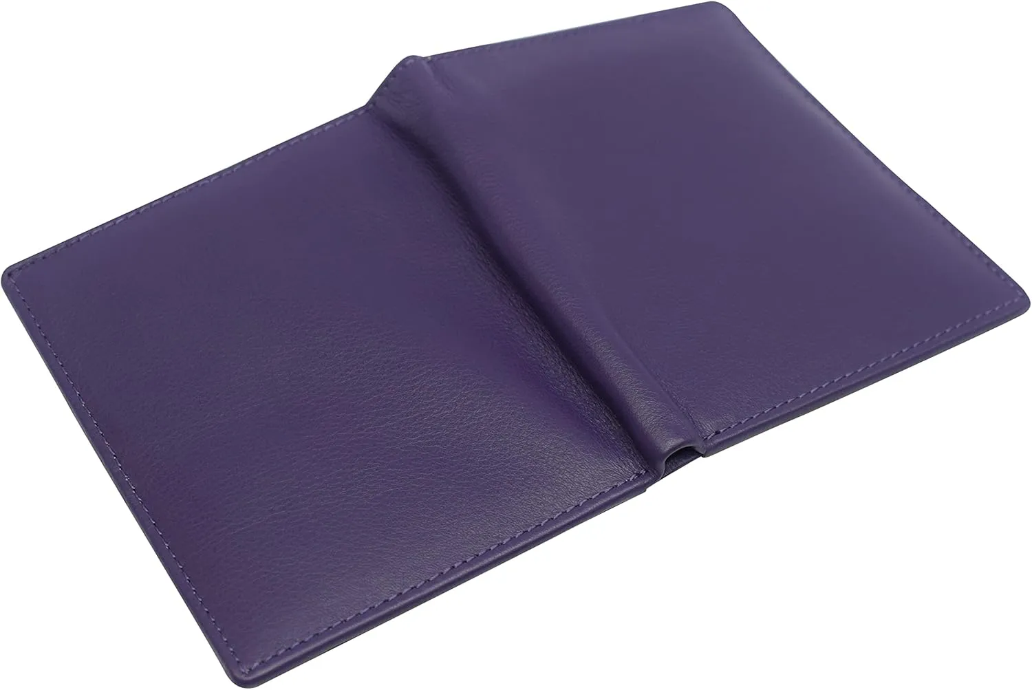 MARSHAL RFID Blocking Bifold Hipster Credit Card Wallet Premium Lambskin Leather (CN Purple)