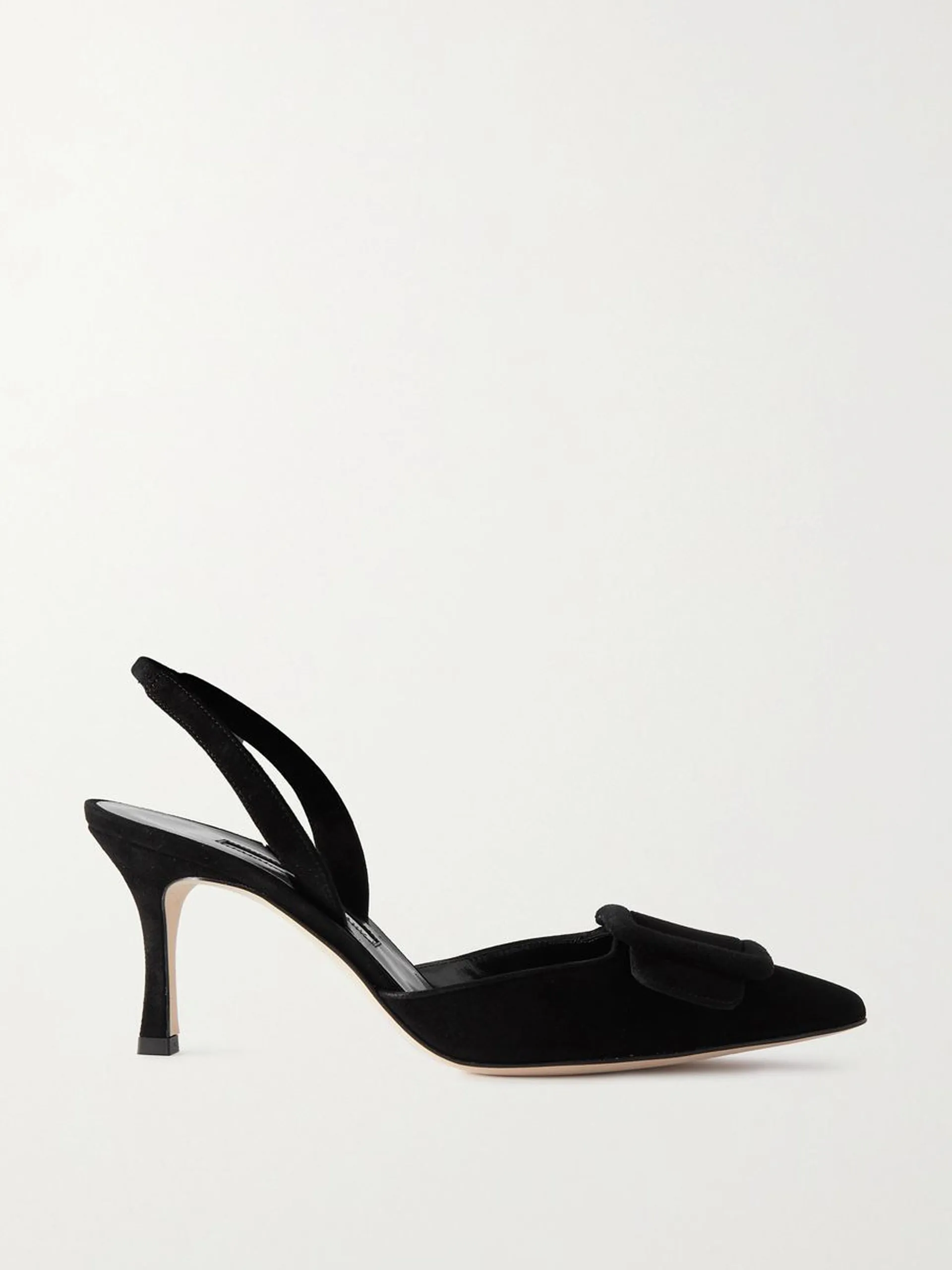 Maysli 70 buckled suede slingback pumps
