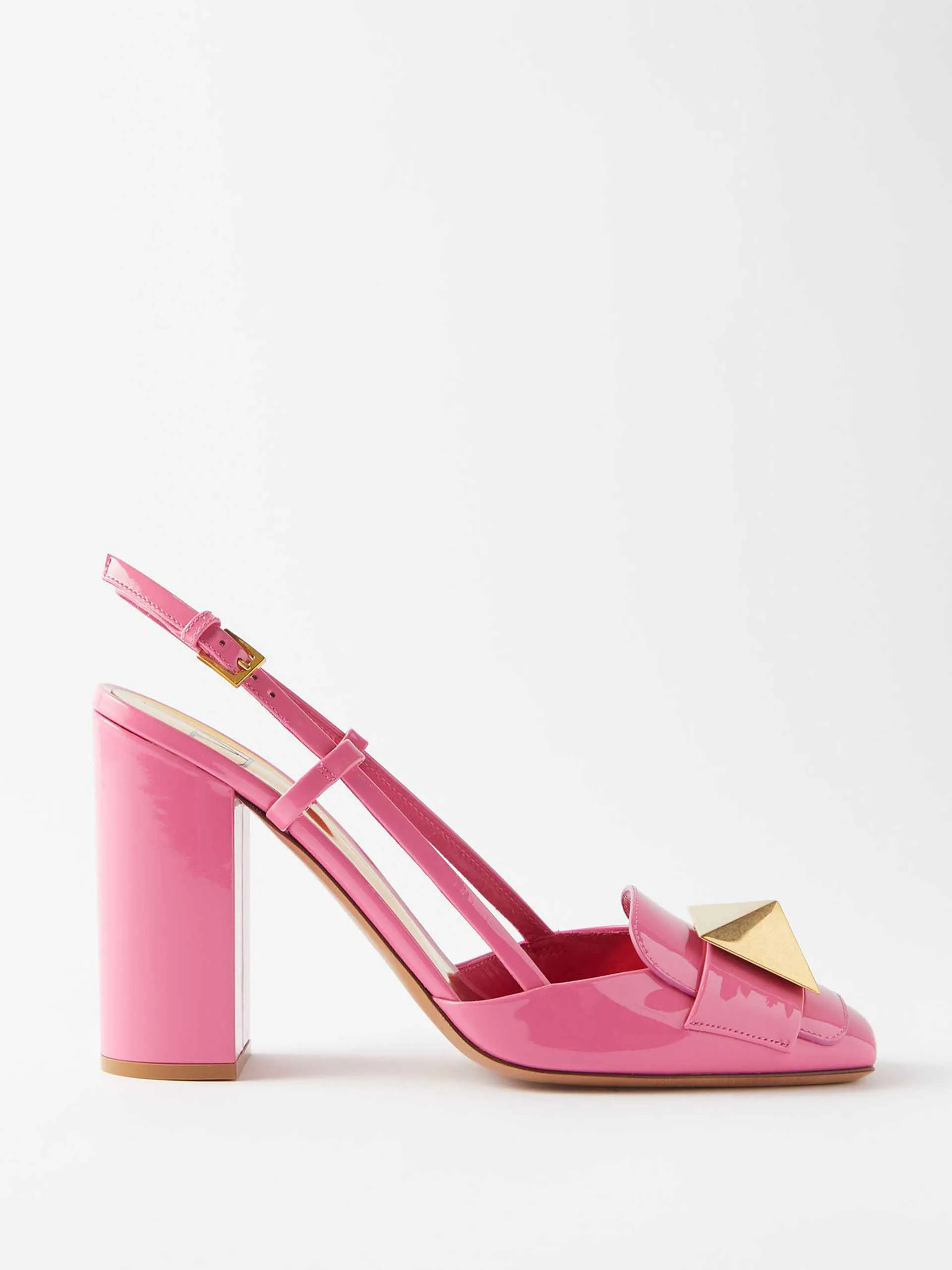 One Stud leather slingback pumps
