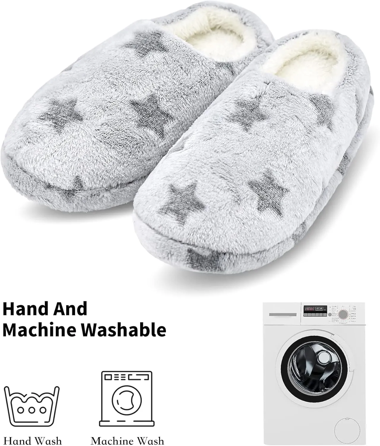 Panda Bros Women's Memory Foam Slippers Comfort Plush Fleece Lined House Shoes for Indoor & Outdoor