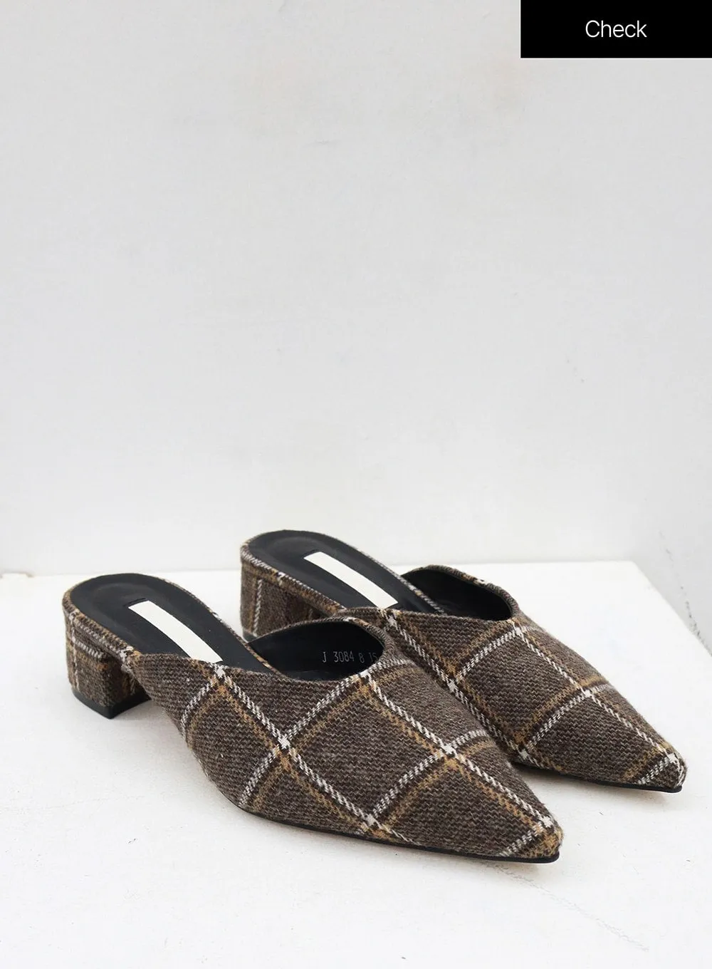 Pointed Toe Heel Mules OJ319