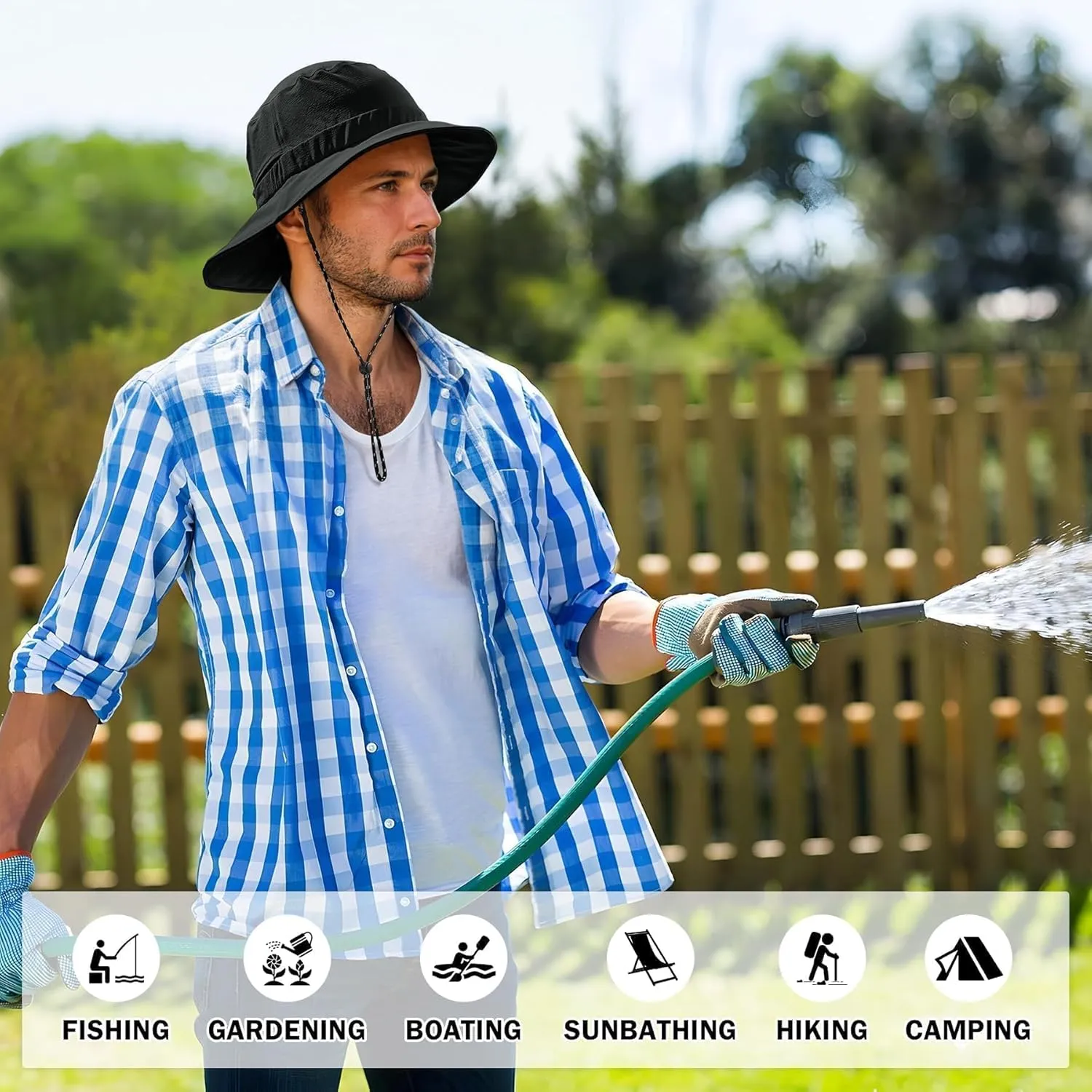Sukeen Bucket Hat, Waterproof, Skin-Friendly, Shields Neck, Quick-Dry, Breathable, Hat for Fishing, Travel hat