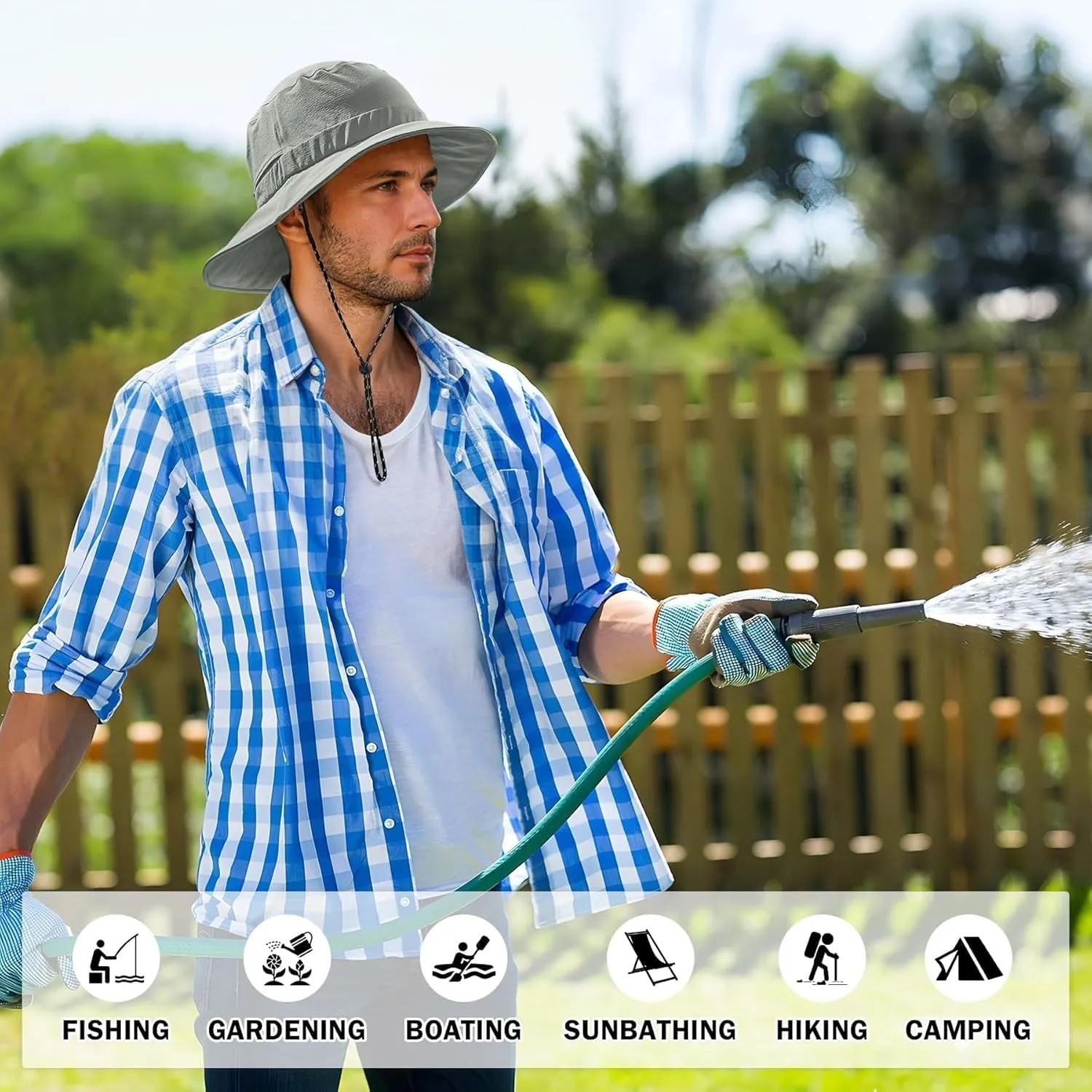 Sukeen Bucket Hat, Waterproof, Skin-Friendly, Shields Neck, Quick-Dry, Breathable, Hat for Fishing, Travel hat