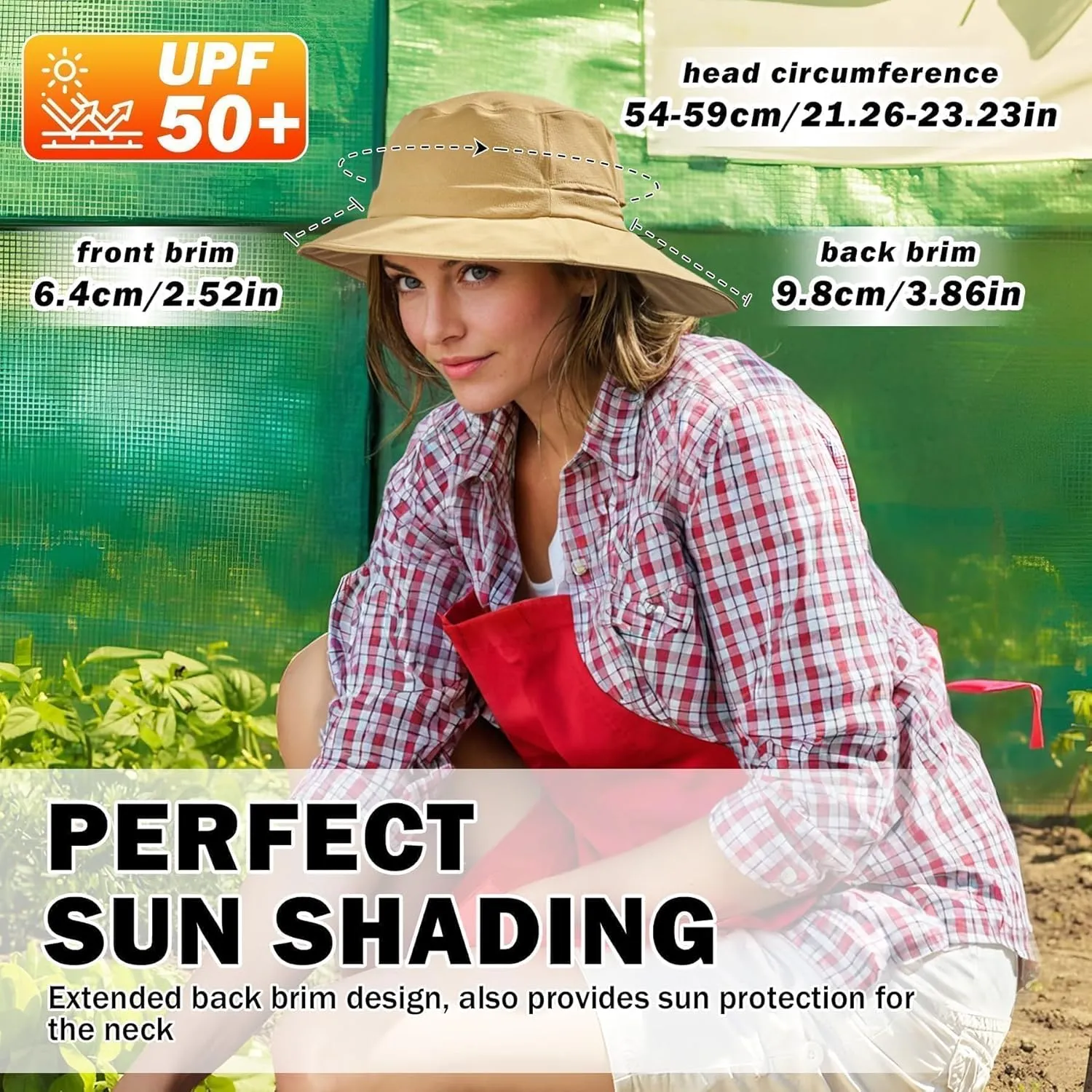 Sukeen Bucket Hat, Waterproof, Skin-Friendly, Shields Neck, Quick-Dry, Breathable, Hat for Fishing, Travel hat