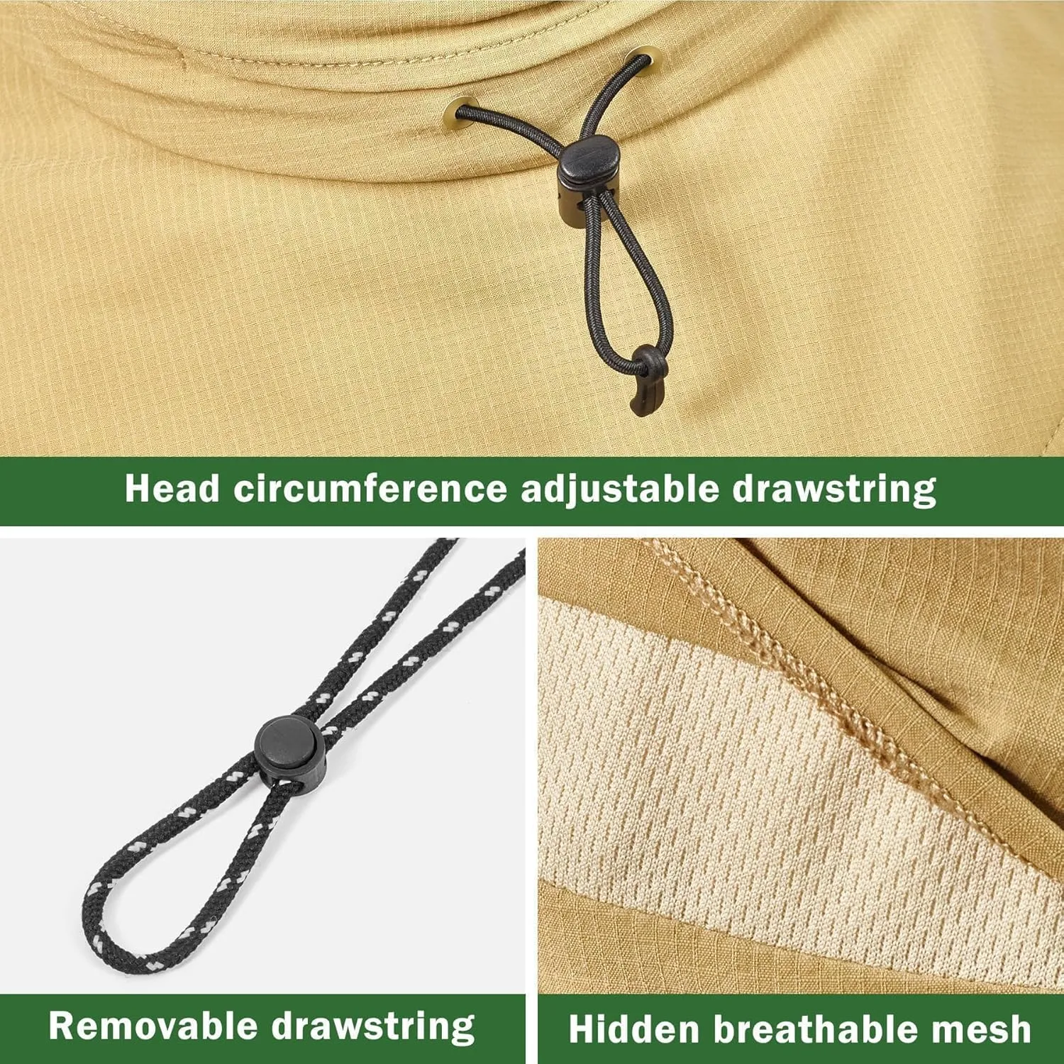 Sukeen Bucket Hat, Waterproof, Skin-Friendly, Shields Neck, Quick-Dry, Breathable, Hat for Fishing, Travel hat