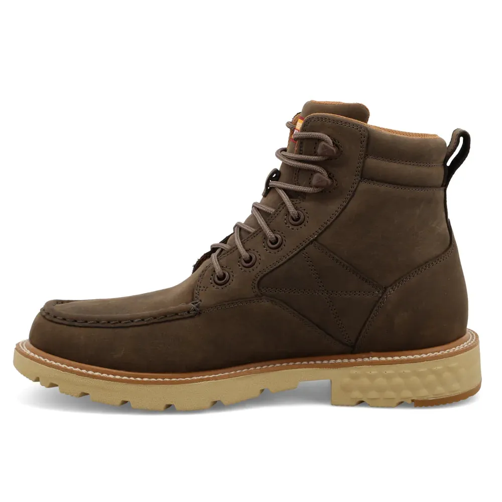 Twisted X® Men's 6" Shitake Brown Waterproof Work Boots MXCW004