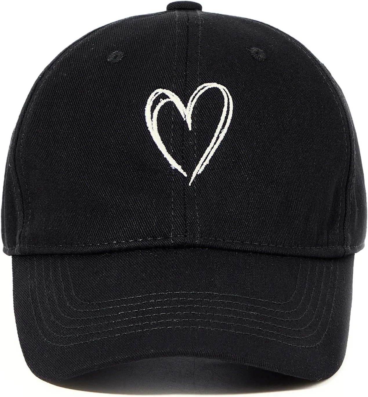 Zando 2025 Trendy Heart Baseball Caps for Women Men Girls Dad Adjustable Cute Cotton Ball Cap for Running Golf Tennies Travel